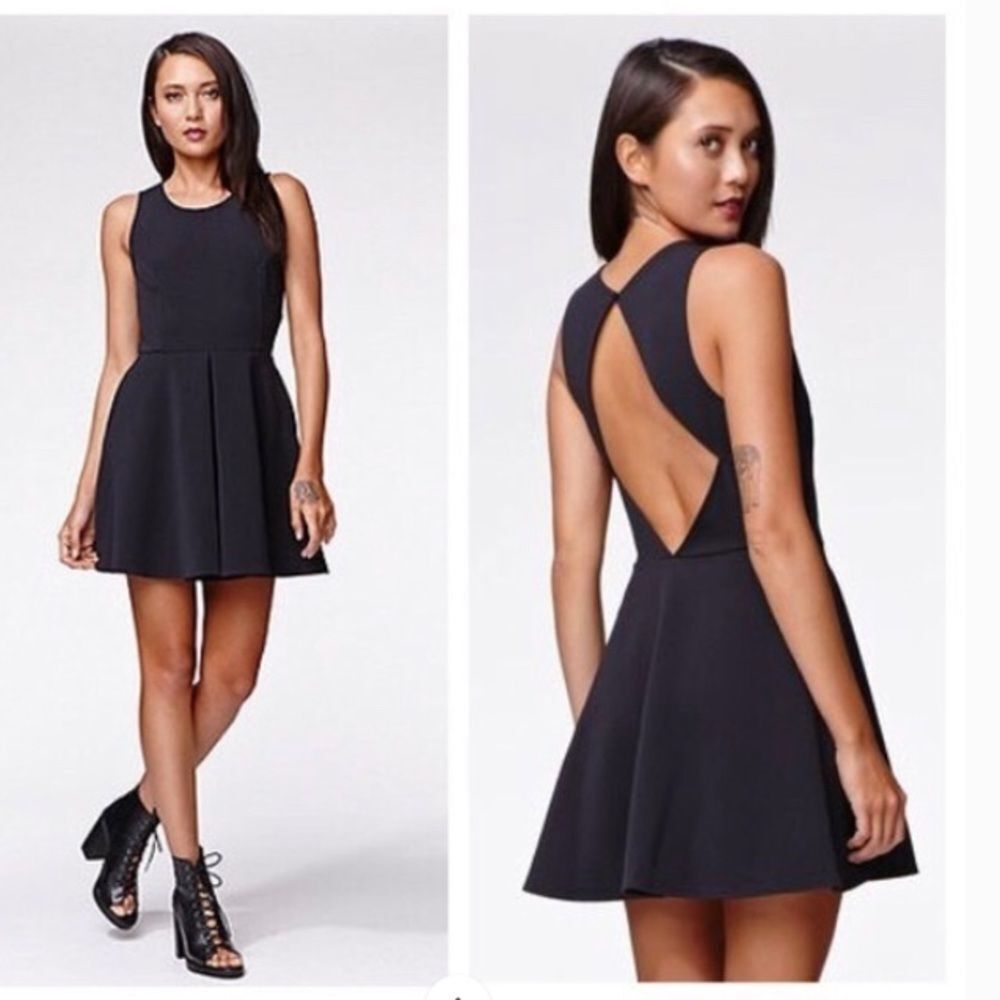 Kendall & Kylie Skater Above Knee Black Dress Size XS